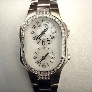 Philip Stein Signature Teslar Diamond MOP Quartz Watch w/ Extra Links MSRP $2820